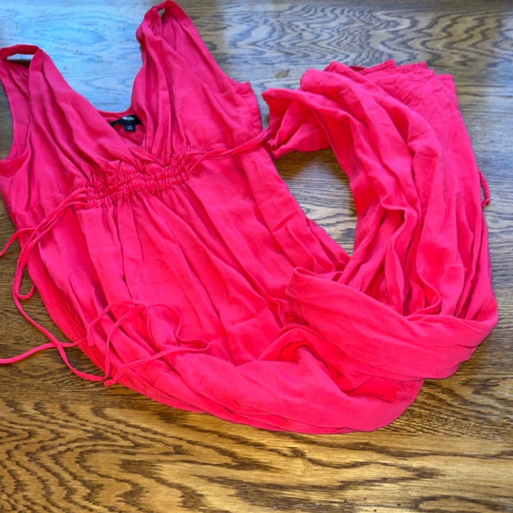 Red maxi dress